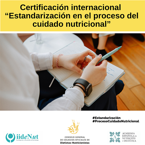 Certificación internacional "Estandarización en el proceso del cuidado nutricional"