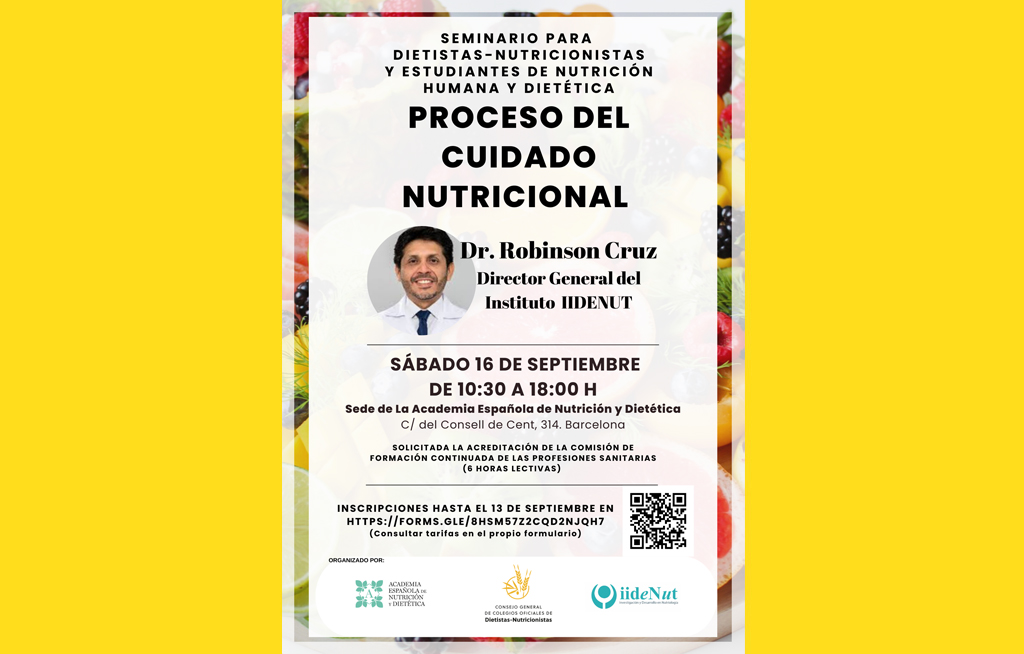 Formación: Seminario sobre el Proceso del Cuidado Nutricional, a cargo del Dr. Robinson Cruz