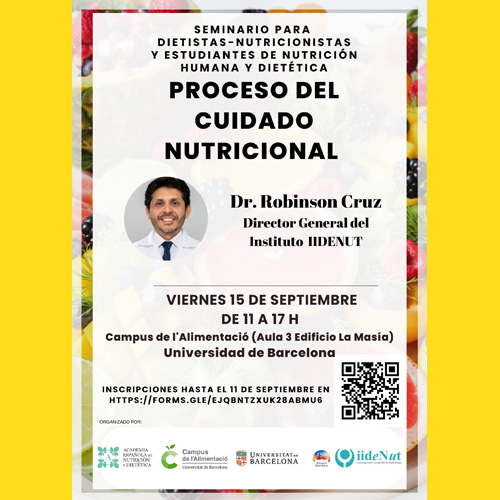 Formación: Seminario sobre el Proceso del Cuidado Nutricional, a cargo del Dr. Robinson Cruz